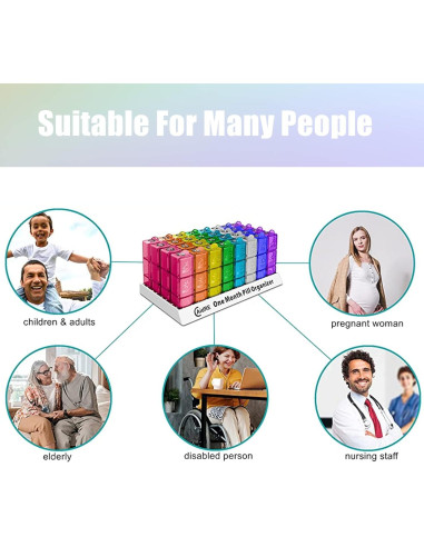 Organizador de Pastillas Mensual NewgGra 31 Compartimentos