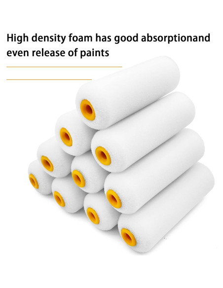 Kit de 10 Fundas de Rodillo de Pintura YLTOLOO 10x4" Espuma