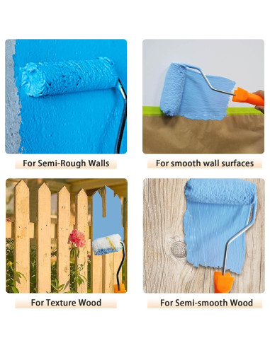 Kit de 10 Fundas de Rodillo de Pintura YLTOLOO 10x4" Espuma