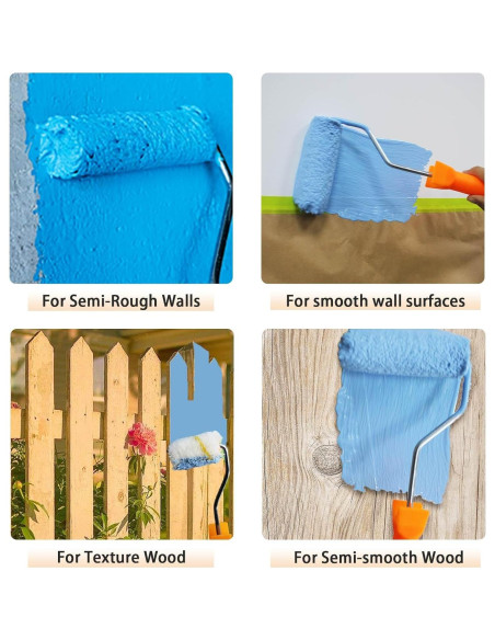 Kit de 10 Fundas de Rodillo de Pintura YLTOLOO 10x4" Espuma