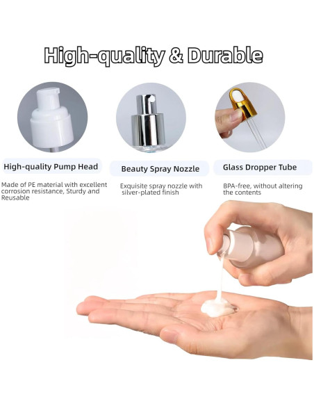 12 Botellas de Vidrio Rusikia Aprobadas por TSA 100ml Viaje 12 Botellas de Vidrio Rusikia Aprobadas por TSA 100ml Viaje