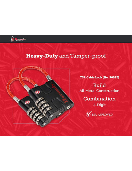 Candados de Combinación TSA Hornady 96022 - 2 Piezas Metal