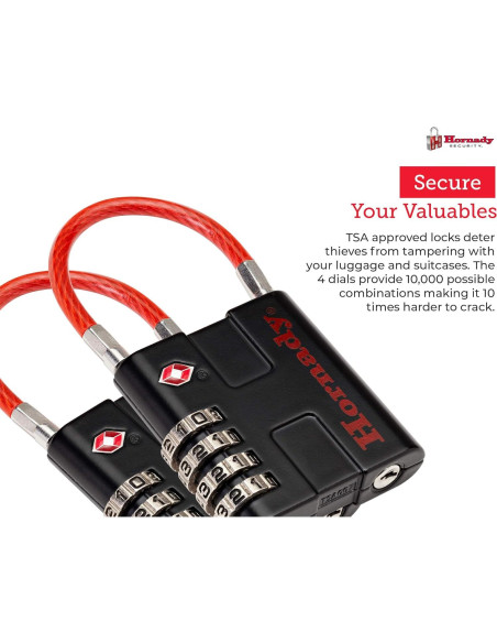 Candados de Combinación TSA Hornady 96022 - 2 Piezas Metal
