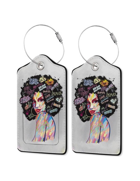 Etiqueta de Equipaje ZEWOCA Chica Negra con Cubierta de Privacidad