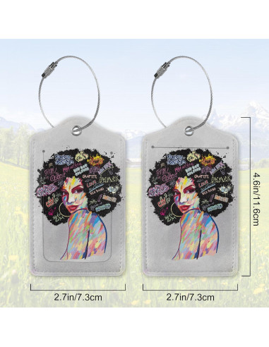 Etiqueta de Equipaje ZEWOCA Chica Negra con Cubierta de Privacidad