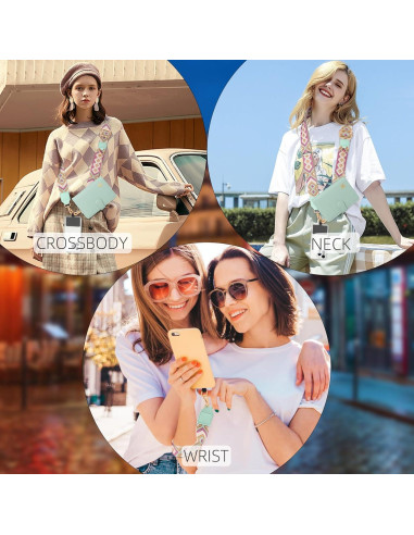 Portapasaportes ZOPPEN Verde con Correa Cruzada y Lanyard