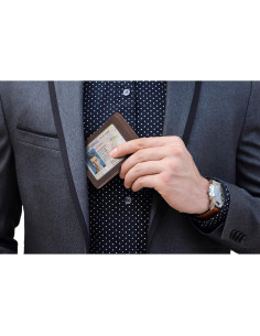 Cartera delgada de cuero SERMAN BRANDS 1.S con bloqueo RFID 2