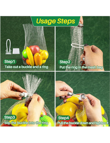 Bolsas de Malla Reutilizables para Verduras 50PCS - ZXL