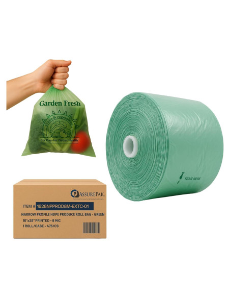 Rollo de Bolsas de Produce ASSUREPAK 475 Unidades 40.64x71.12cm Rollo de Bolsas de Produce ASSUREPAK 475 Unidades 40.64x71.12cm