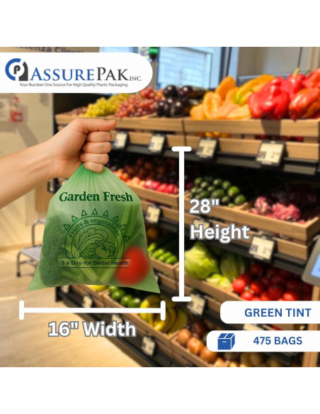 Rollo de Bolsas de Produce ASSUREPAK 475 Unidades 40.64x71.12cm Rollo de Bolsas de Produce ASSUREPAK 475 Unidades 40.64x71.12cm