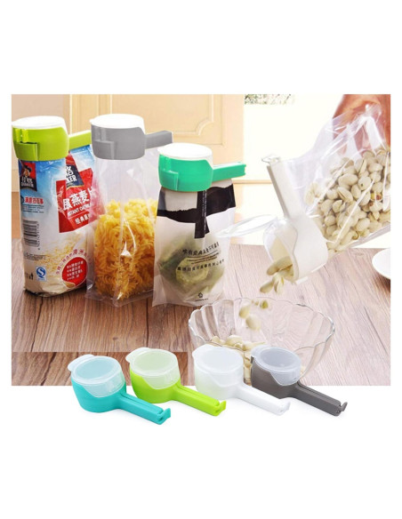 4 Clips para Bolsas de Comida Ledorr con Vertedor Grande