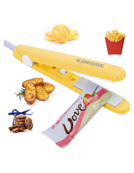 Mini Sello de Bolsa Karidge KY-1602 Amarillo para Snacks