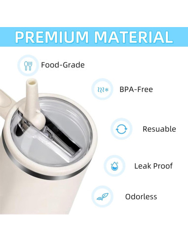 Paquete de 2 Tapas Invertidas para Taza Stanley Quencher 40 oz