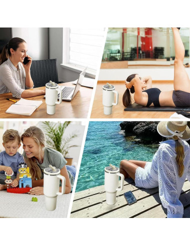 Paquete de 2 Tapas Invertidas para Taza Stanley Quencher 40 oz