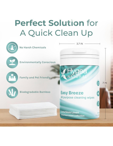 Toallitas de limpieza multiusos EasyBreeze - 50 unidades - Aroma Lino Lujoso Toallitas de limpieza multiusos EasyBreeze - 50 unidades - Aroma Lino Lujoso