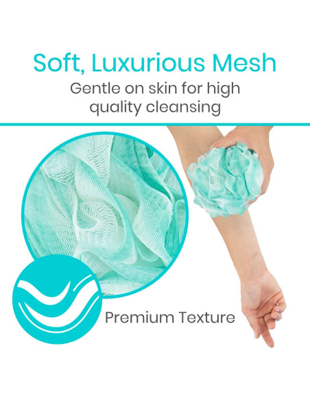 Esponjas de Reemplazo Loofah Vive - 4 Pk para Ducha y Baño Esponjas de Reemplazo Loofah Vive - 4 Pk para Ducha y Baño