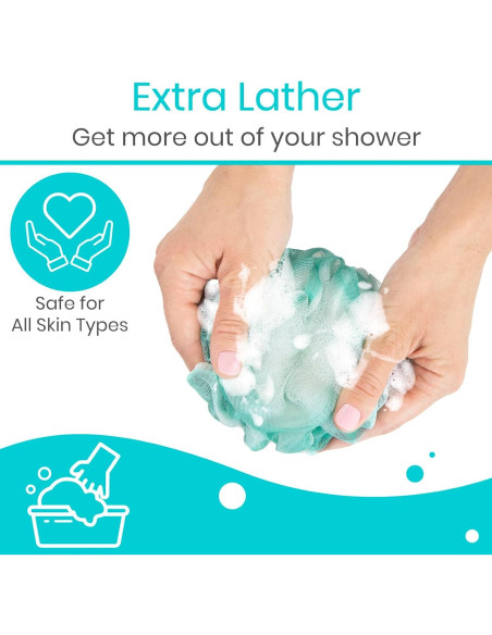 Esponjas de Reemplazo Loofah Vive - 4 Pk para Ducha y Baño Esponjas de Reemplazo Loofah Vive - 4 Pk para Ducha y Baño