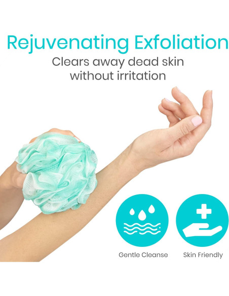 Esponjas de Reemplazo Loofah Vive - 4 Pk para Ducha y Baño Esponjas de Reemplazo Loofah Vive - 4 Pk para Ducha y Baño