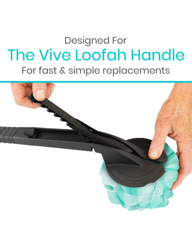 Esponjas de Reemplazo Loofah Vive - 4 Pk para Ducha y Baño