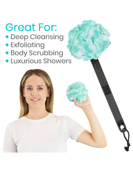 Esponjas de Reemplazo Loofah Vive - 4 Pk para Ducha y Baño Esponjas de Reemplazo Loofah Vive - 4 Pk para Ducha y Baño