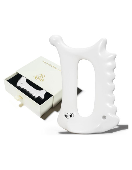 Herramienta Gua Sha Cerámica 4-en-1 Aurift para Masaje Facial Herramienta Gua Sha Cerámica 4-en-1 Aurift para Masaje Facial