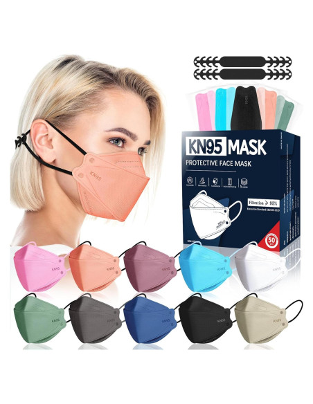Mascarillas desechables KN95 FENFEN - Paquete 50 unidades 5 capas