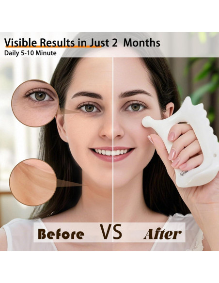 Herramienta Gua Sha Cerámica 4-en-1 Aurift para Masaje Facial Herramienta Gua Sha Cerámica 4-en-1 Aurift para Masaje Facial