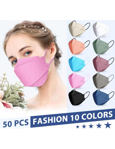 Mascarillas desechables KN95 FENFEN - Paquete 50 unidades 5 capas