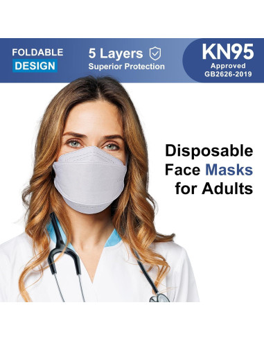 Mascarillas desechables KN95 FENFEN - Paquete 50 unidades 5 capas