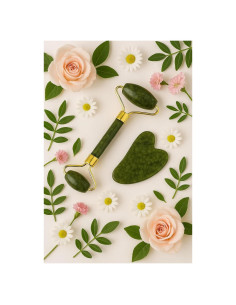 Juego de Rodillo de Jade y Gua Sha CHINA - Masaje Facial Natural
