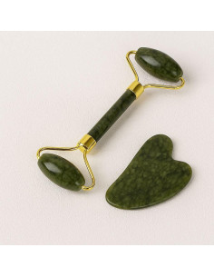 Juego de Rodillo de Jade y Gua Sha CHINA - Masaje Facial Natural 2