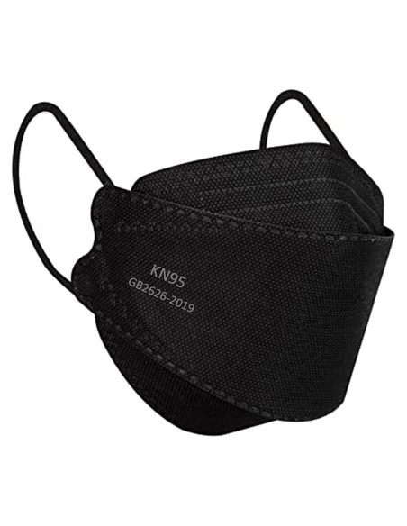 Mascarillas KN95 Borje Adultos 50 Unidades Negra 5 Capas