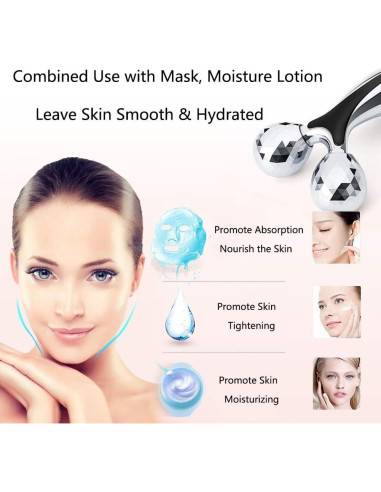 Masajeador Facial Rodillo 3D SUPANT Antienvejecimiento