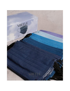 Mascarillas Desechables VIRTUE CODE 3 Capas Suaves 50 Unidades 2