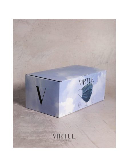 Mascarillas Desechables VIRTUE CODE 3 Capas Suaves 50 Unidades