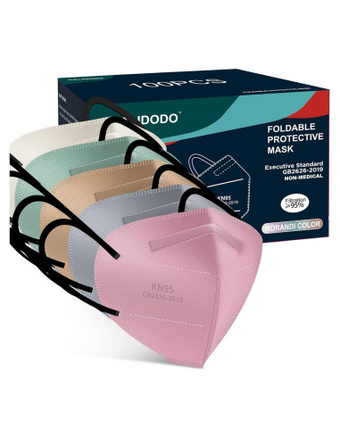 Máscara Facial HALIDODO KN95 100 Piezas 5 Capas Filtrado 95%