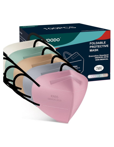 Máscara Facial HALIDODO KN95 100 Piezas 5 Capas Filtrado 95%
