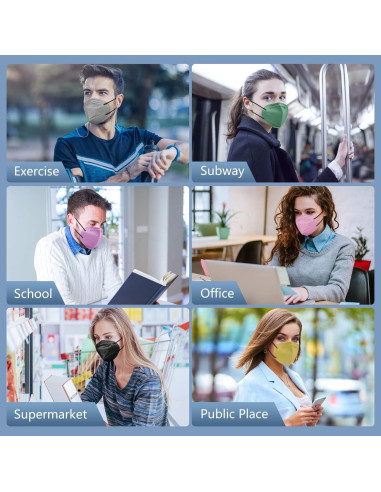 Máscara Facial HALIDODO KN95 100 Piezas 5 Capas Filtrado 95%