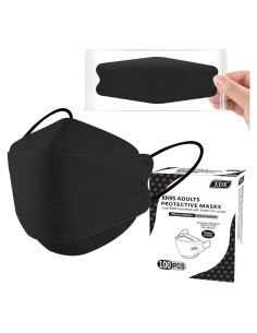 Mascarillas KN95 XDX Paquete de 100 Negras 5 Capas Adultos
