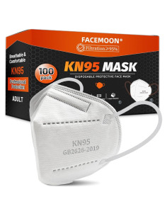 Mascarillas KN95 Desechables Adultos - Paquete 100 Unidades 5 Capas