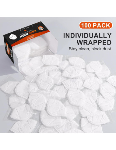 Mascarillas KN95 Desechables Adultos - Paquete 100 Unidades 5 Capas