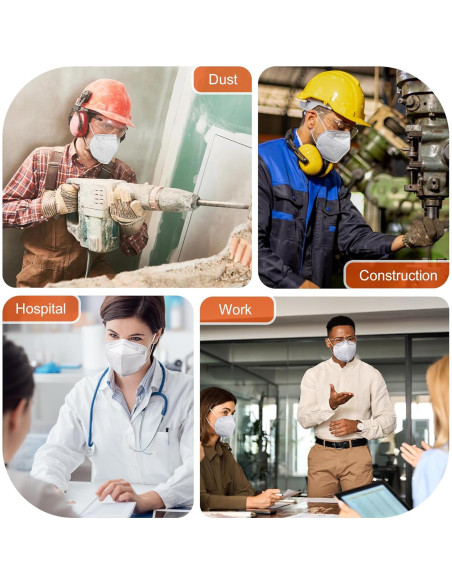 Mascarillas KN95 Desechables Adultos - Paquete 100 Unidades 5 Capas