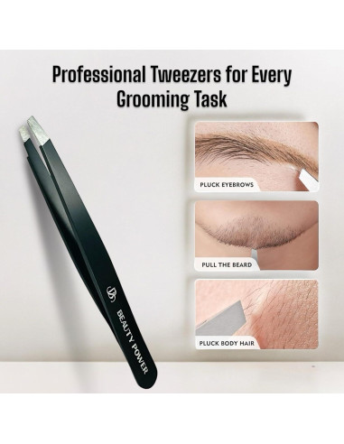 Pinzas de Precisión Beauty Power Inclinadas Acero Inoxidable