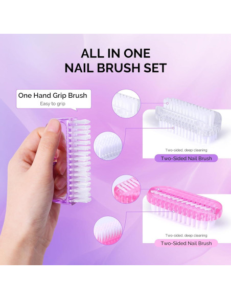 Juego de Brochas para Uñas MelodySusie 3 Piezas - Limpieza Efectiva Juego de Brochas para Uñas MelodySusie 3 Piezas - Limpieza Efectiva