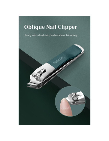 Juego de Manicura 4 Piezas NEMIBAD Acero Inoxidable Verde