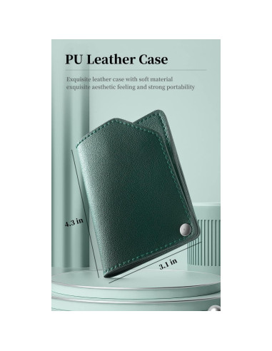 Juego de Manicura 4 Piezas NEMIBAD Acero Inoxidable Verde