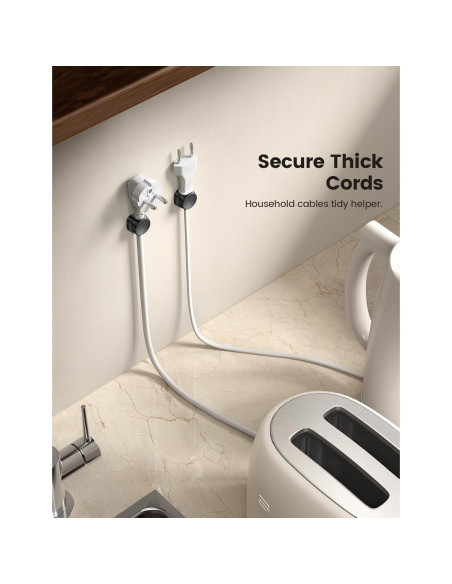 Organizador de Cables Lamicall 6Pack Clips Adhesivos Negro