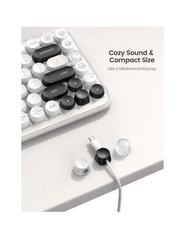 Organizador de Cables Lamicall 6Pack Clips Adhesivos Negro