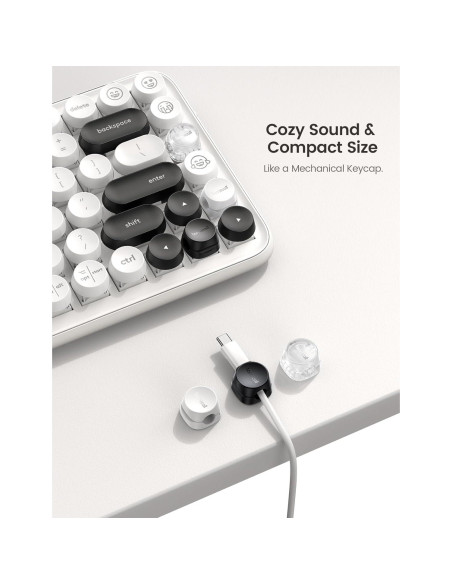 Organizador de Cables Lamicall 6Pack Clips Adhesivos Negro