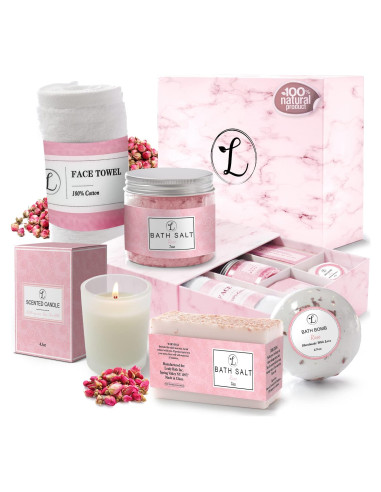 Juego de Spa Natural 5 Piezas Envizins - Aromas de Rosa